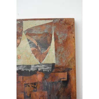 立山崇 作品 ミクストメディア銅板　Z613 