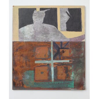 立山崇 作品 ミクストメディア銅板　Z614