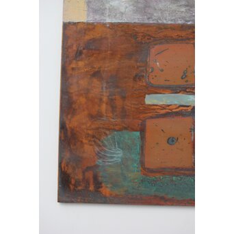 立山崇 作品 ミクストメディア銅板　Z614 