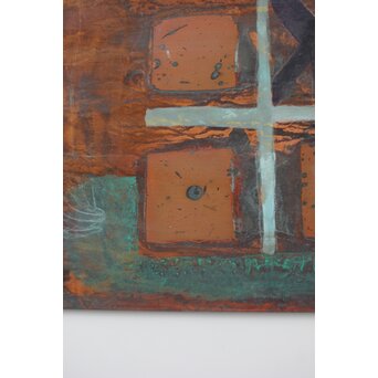 立山崇 作品 ミクストメディア銅板　Z614 