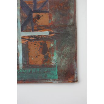 立山崇 作品 ミクストメディア銅板　Z614 