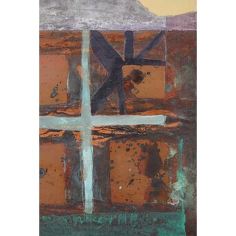 立山崇 作品 ミクストメディア銅板　Z614 