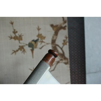 竹屋町刺繍 鳥図 掛軸　Z621 