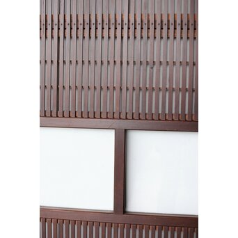 ワケあり 腰板欅 障子枠付 格子戸　L1158 