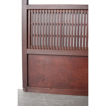 ワケあり 腰板欅 障子枠付 格子戸　L1158 