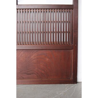 ワケあり 腰板欅 障子枠付 格子戸　L1158 