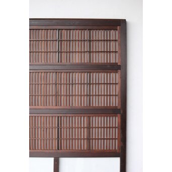 ワケあり 腰板欅 障子枠付 格子戸　L1158 