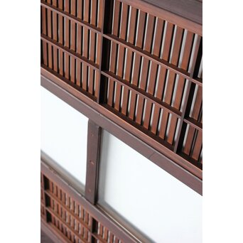 ワケあり 腰板欅 障子枠付 格子戸　L1158 