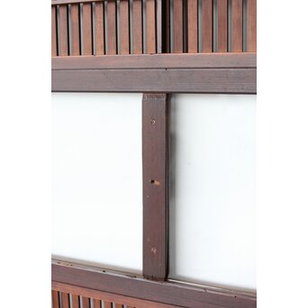 ワケあり 腰板欅 障子枠付 格子戸　L1158 