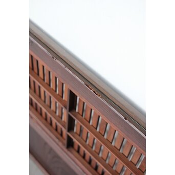 ワケあり 腰板欅 障子枠付 格子戸　L1158 