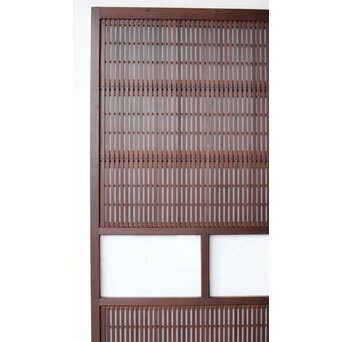 ワケあり 腰板欅 障子枠付 格子戸　L1158 