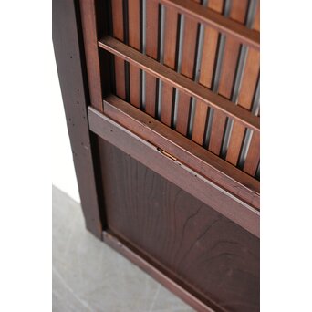 ワケあり 腰板欅 障子枠付 格子戸　L1158 