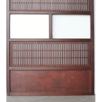 ワケあり 腰板欅 障子枠付 格子戸　L1158 