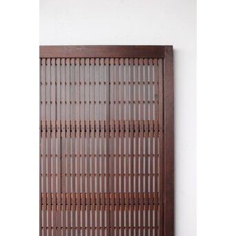 ワケあり 腰板欅 障子枠付 格子戸　L1158 