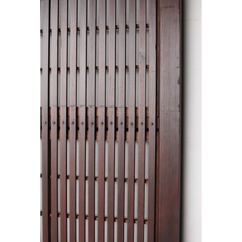 ワケあり 腰板欅 障子枠付 格子戸　L1158 