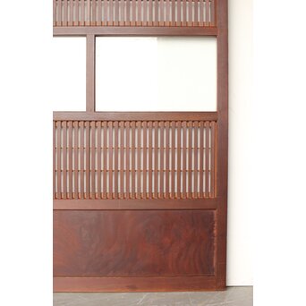 腰板欅 障子枠付 格子戸 3枚1組　L1159 