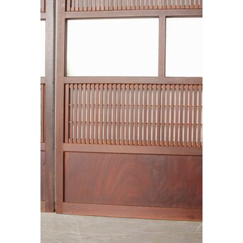 腰板欅 障子枠付 格子戸 3枚1組　L1159 