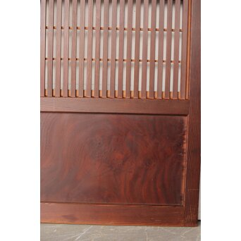 腰板欅 障子枠付 格子戸 3枚1組　L1159 