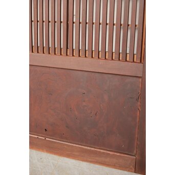 腰板欅 障子枠付 格子戸 3枚1組　L1159 