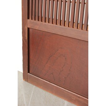 腰板欅 障子枠付 格子戸 3枚1組　L1159 