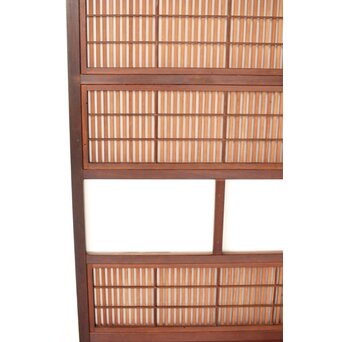 腰板欅 障子枠付 格子戸 3枚1組　L1159 