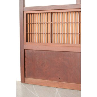 腰板欅 障子枠付 格子戸 3枚1組　L1159 