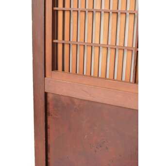 腰板欅 障子枠付 格子戸 3枚1組　L1159 