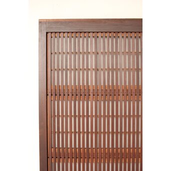 腰板欅 障子枠付 格子戸 3枚1組　L1159 