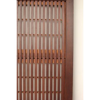 腰板欅 障子枠付 格子戸 3枚1組　L1159 