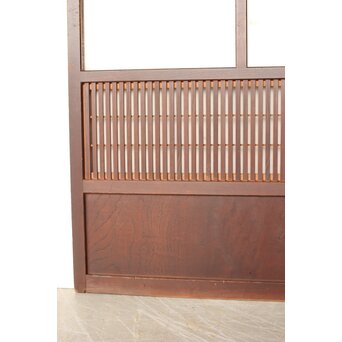 腰板欅 障子枠付 格子戸 3枚1組　L1159 