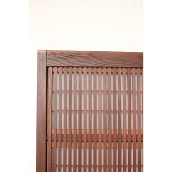 腰板欅 障子枠付 格子戸 3枚1組　L1159 