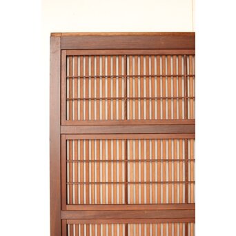 腰板欅 障子枠付 格子戸 3枚1組　L1159 