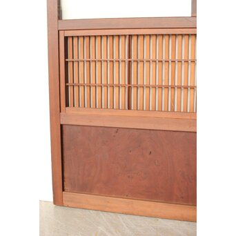 腰板欅 障子枠付 格子戸 3枚1組　L1159 