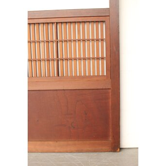 腰板欅 障子枠付 格子戸 3枚1組　L1159 