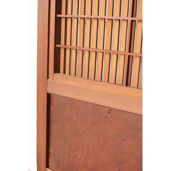 腰板欅 障子枠付 格子戸 3枚1組　L1159 