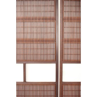 腰板欅 障子枠付 格子戸 3枚1組　L1159 