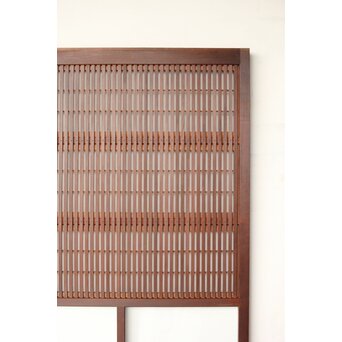 腰板欅 障子枠付 格子戸 3枚1組　L1159 