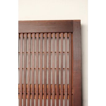 腰板欅 障子枠付 格子戸 3枚1組　L1159 