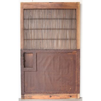 鉄板腰板 格子蔵戸　W0190