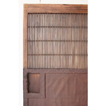 鉄板腰板 格子蔵戸　W0190 