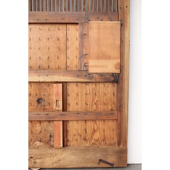 鉄板腰板 格子蔵戸　W0190 