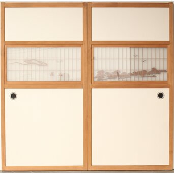 三保の松原 組子襖戸 4枚1組　F277 AB　ウラ