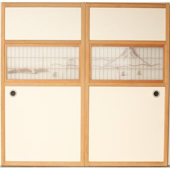 三保の松原 組子襖戸 4枚1組　F277 CD　ウラ