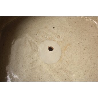 出雲焼 楽山窯 九代長岡空味 十代長岡空處 合作 六角飴釉鉢　P530 