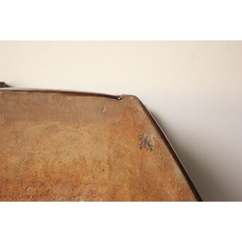 出雲焼 楽山窯 九代長岡空味 十代長岡空處 合作 六角飴釉鉢　P530 