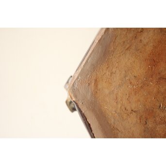 出雲焼 楽山窯 九代長岡空味 十代長岡空處 合作 六角飴釉鉢　P530 