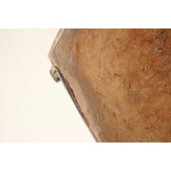 出雲焼 楽山窯 九代長岡空味 十代長岡空處 合作 六角飴釉鉢　P530 