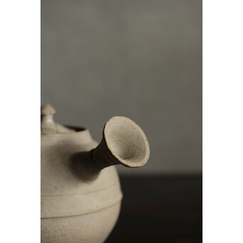 倣 青木木米 白泥眠雲跂石銘 急須 真清水蔵六 識箱　P532 