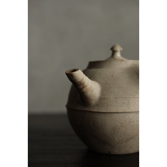 倣 青木木米 白泥眠雲跂石銘 急須 真清水蔵六 識箱　P532 