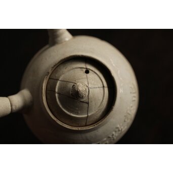 倣 青木木米 白泥眠雲跂石銘 急須 真清水蔵六 識箱　P532 